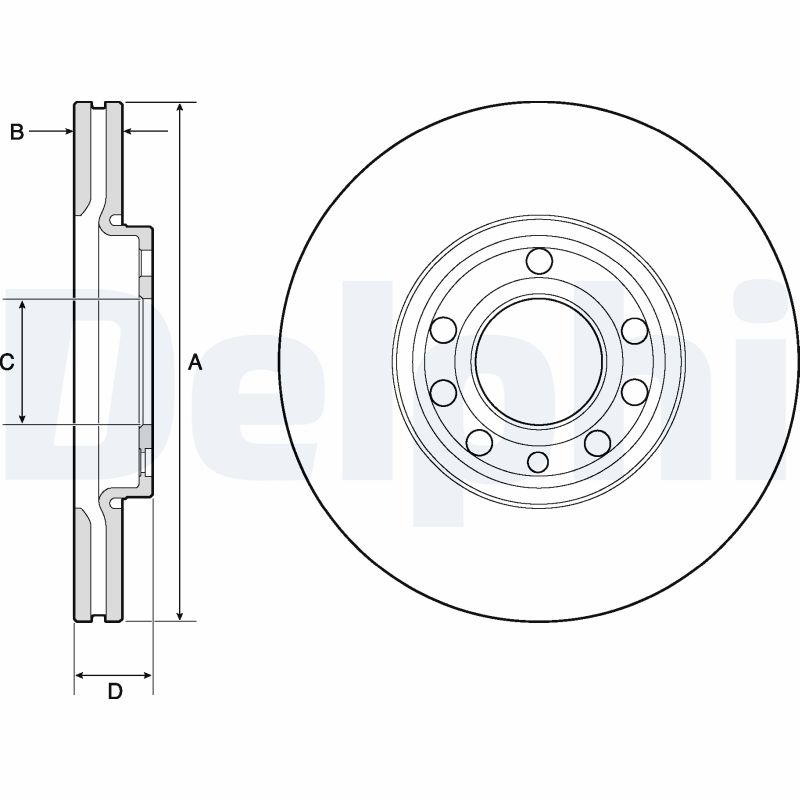 Brake Disc - BG3713C DELPHI