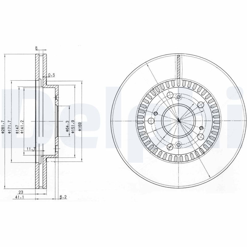 Brake Disc - BG3720 DELPHI