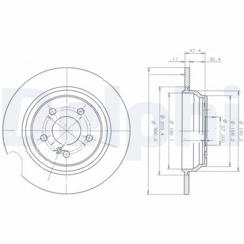 Brake Disc - BG3725 DELPHI