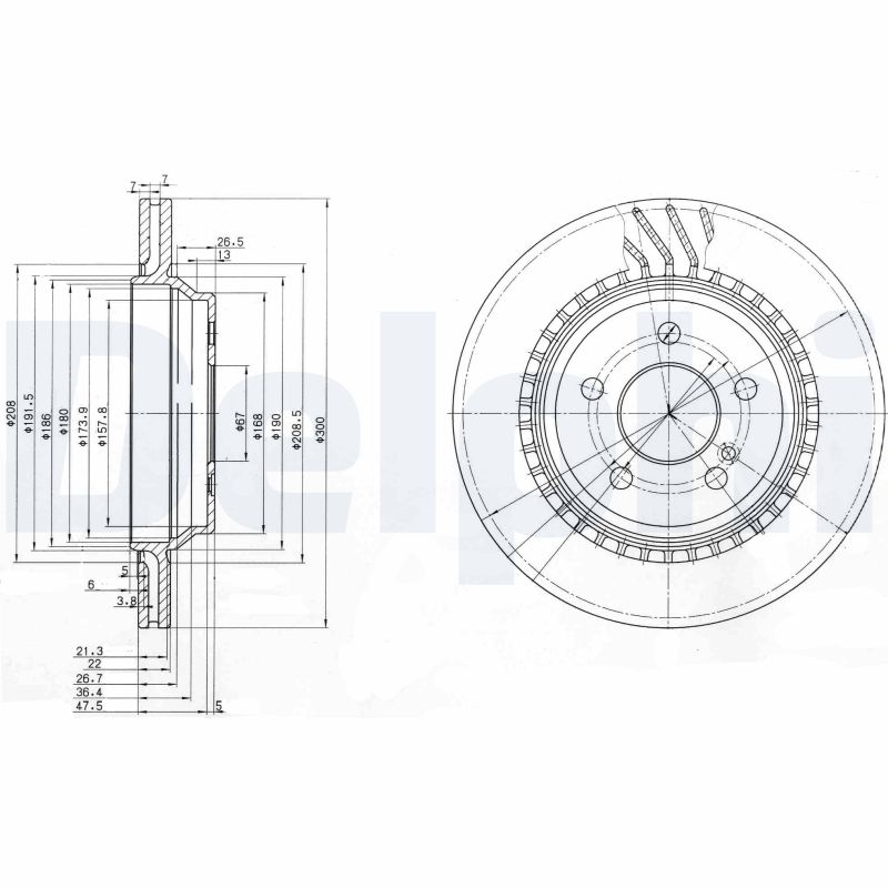 Brake Disc - BG3726 DELPHI