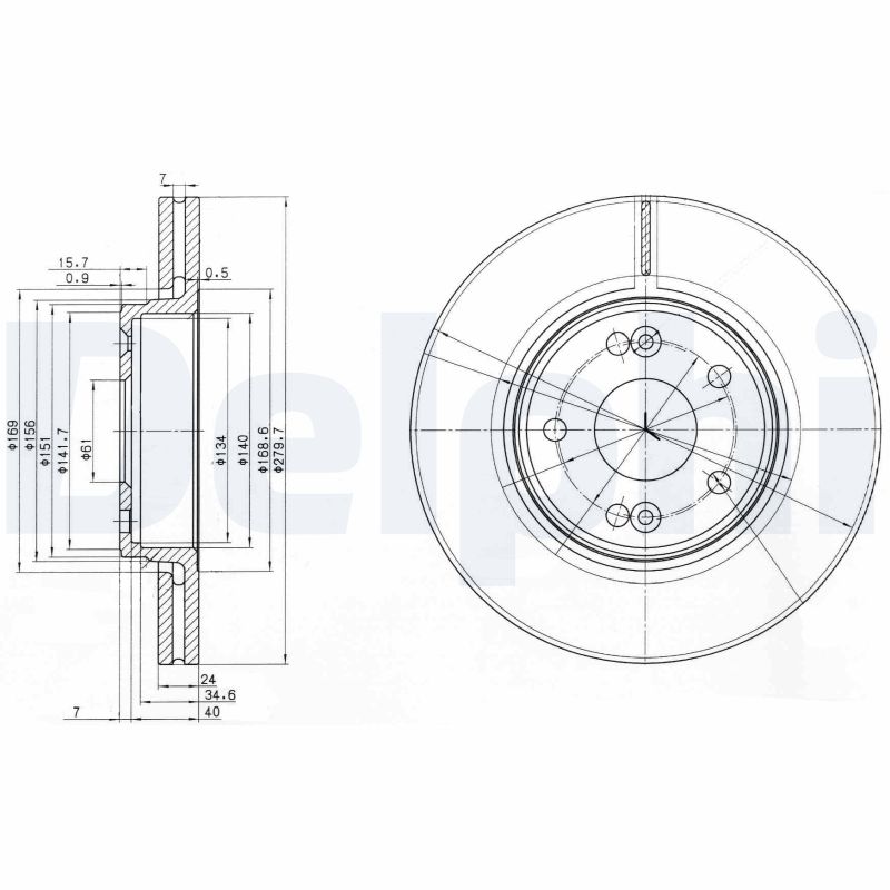 Brake Disc - BG3733 DELPHI