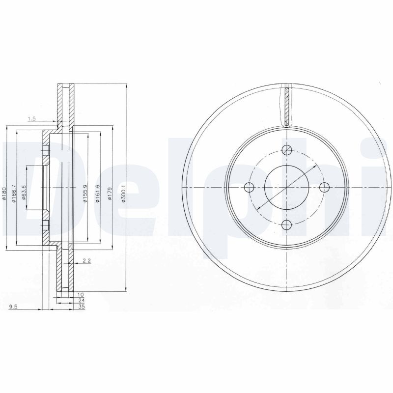 Brake Disc - BG3742 DELPHI