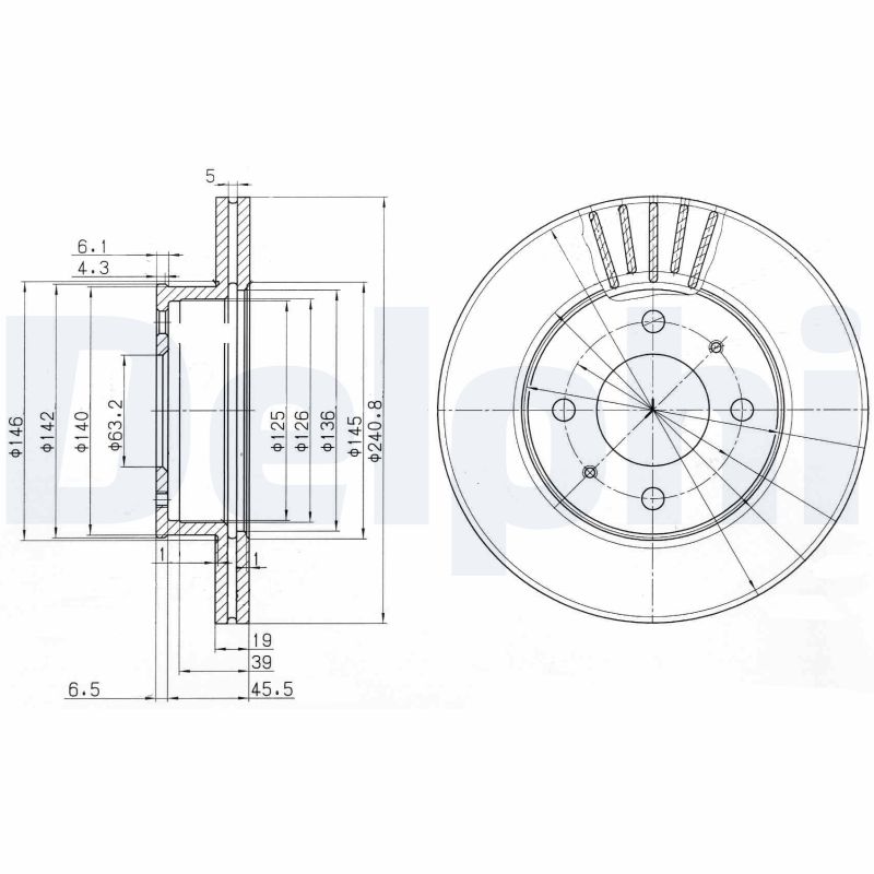 Brake Disc - BG3749 DELPHI