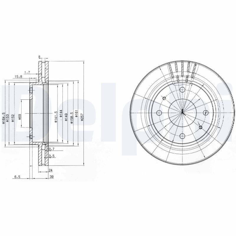 Brake Disc - BG3750 DELPHI