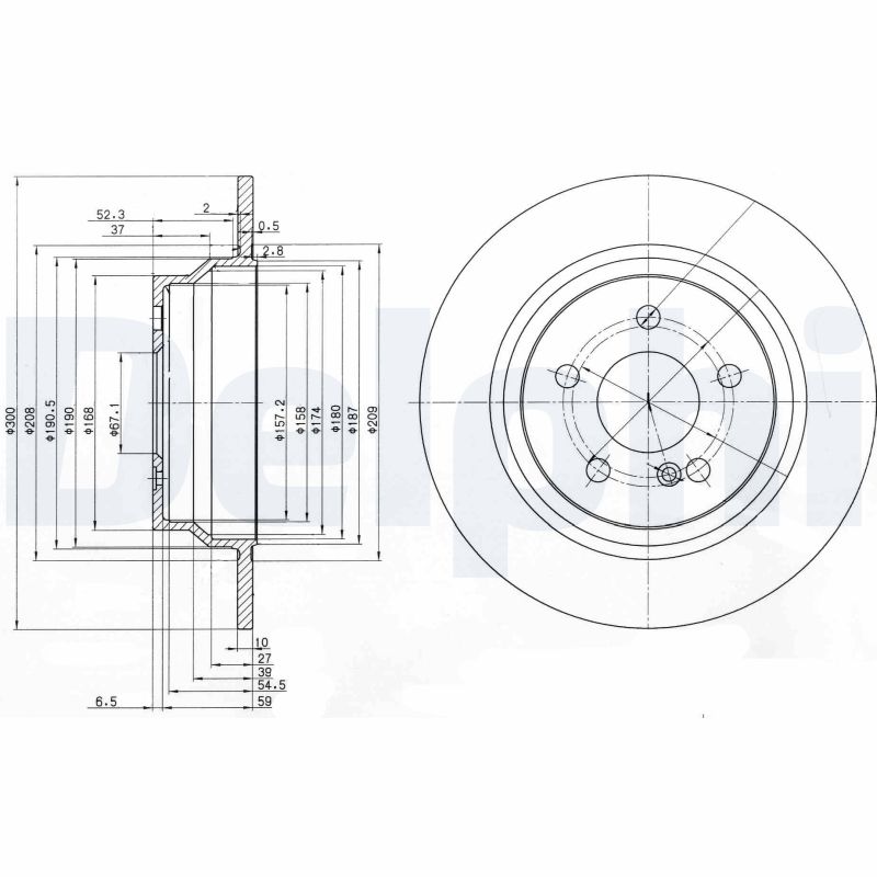 Brake Disc - BG3757 DELPHI
