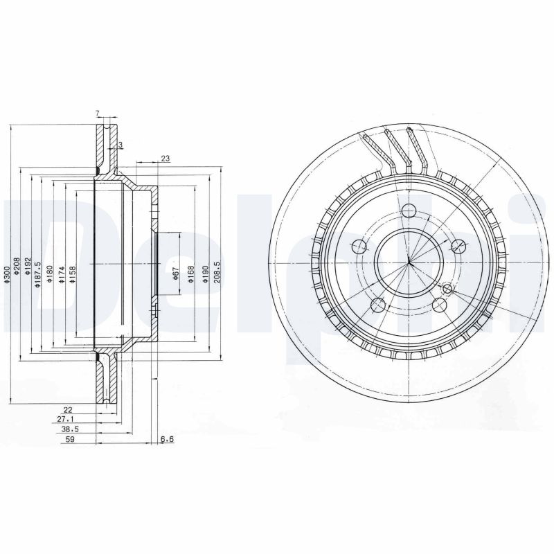 Brake Disc - BG3758 DELPHI