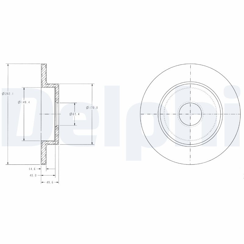 Brake Disc - BG3761 DELPHI