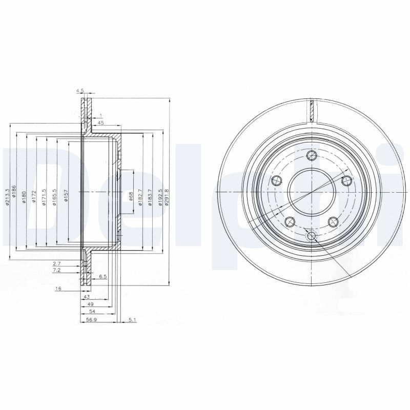 Brake Disc - BG3765C DELPHI