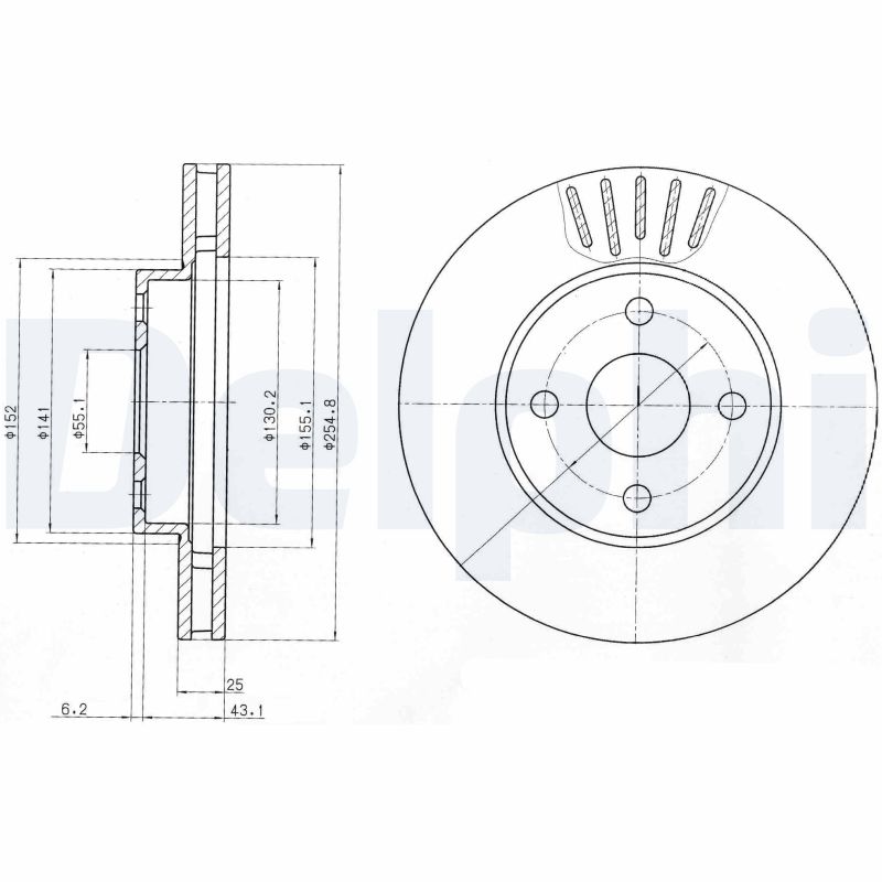 Brake Disc - BG3781 DELPHI