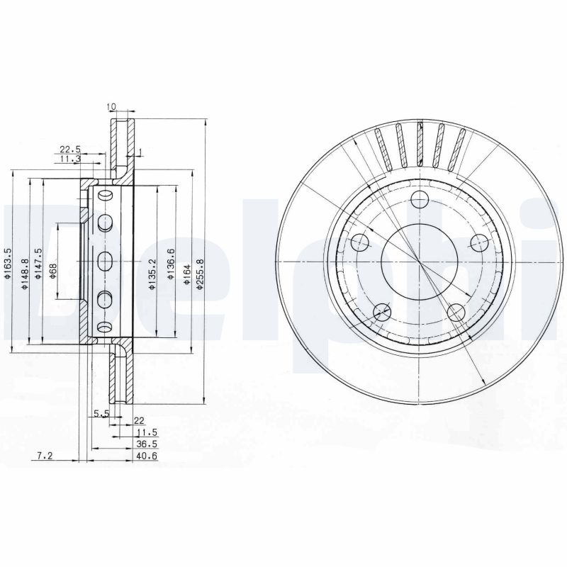 Bremsscheibe - BG3785 DELPHI