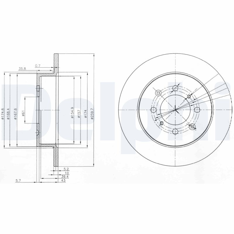Brake Disc - BG3793 DELPHI