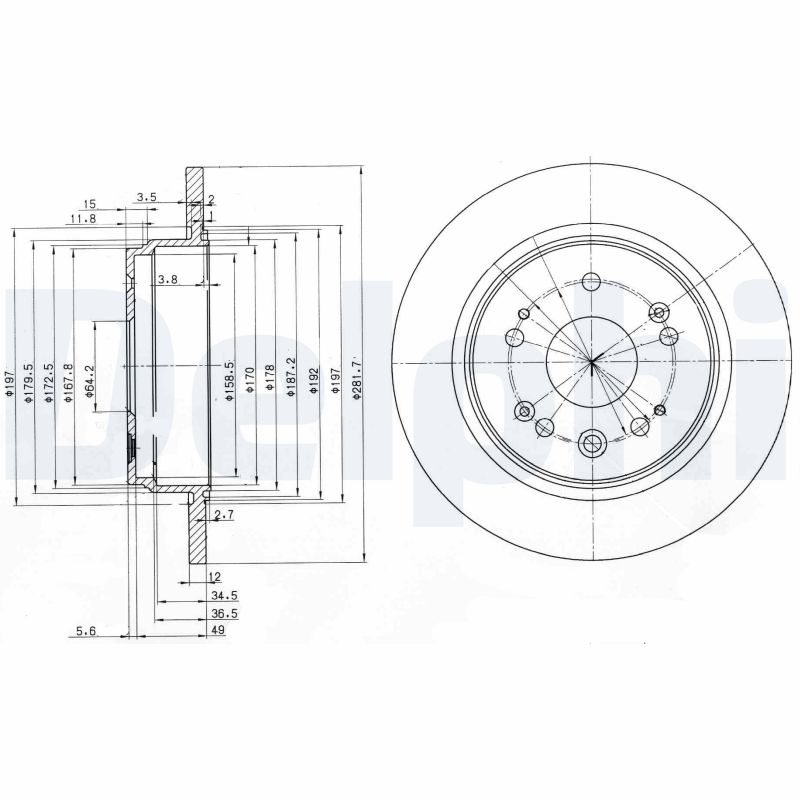 Brake Disc - BG3797 DELPHI