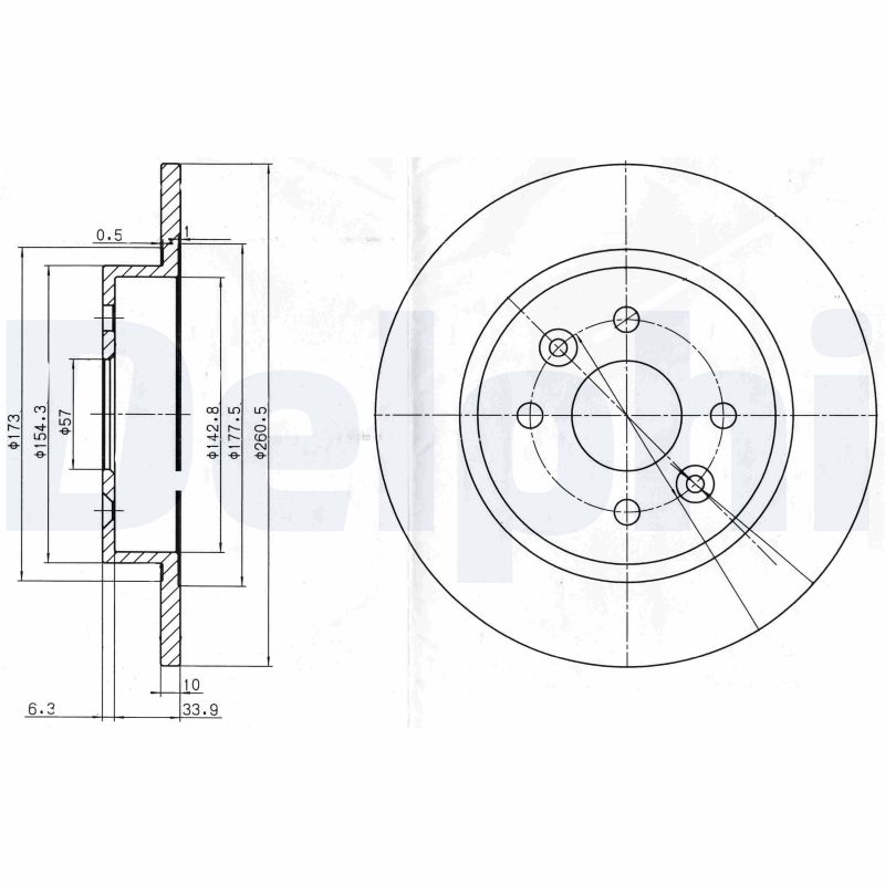 Brake Disc - BG3804 DELPHI