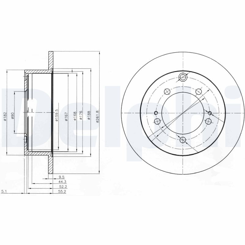 Brake Disc - BG3815 DELPHI