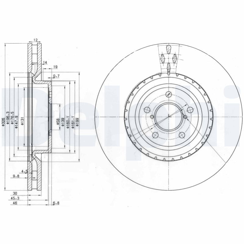 Brake Disc - BG3818 DELPHI