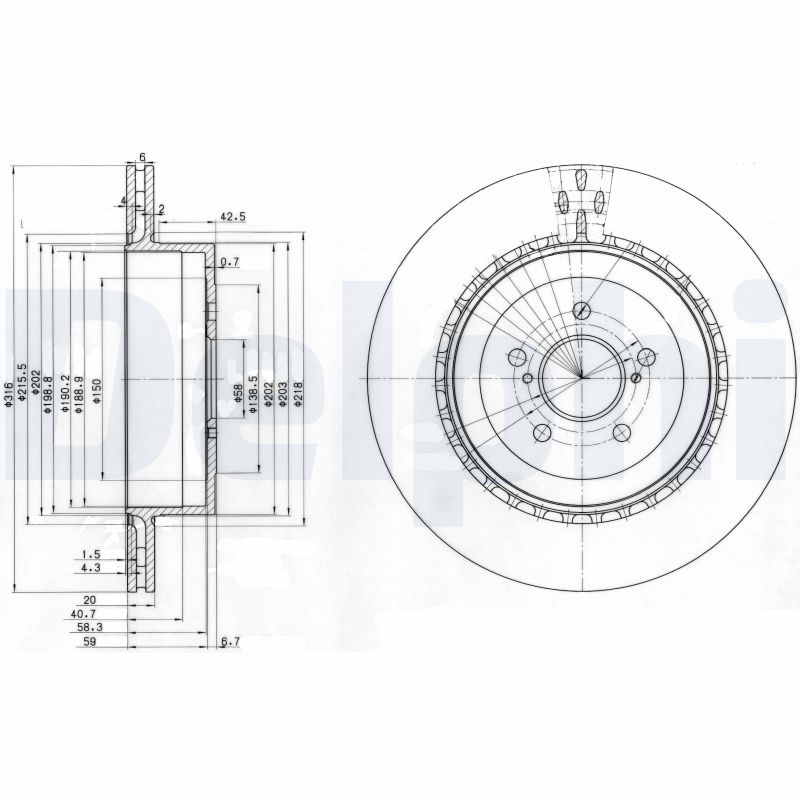 Discofreno - BG3819 DELPHI