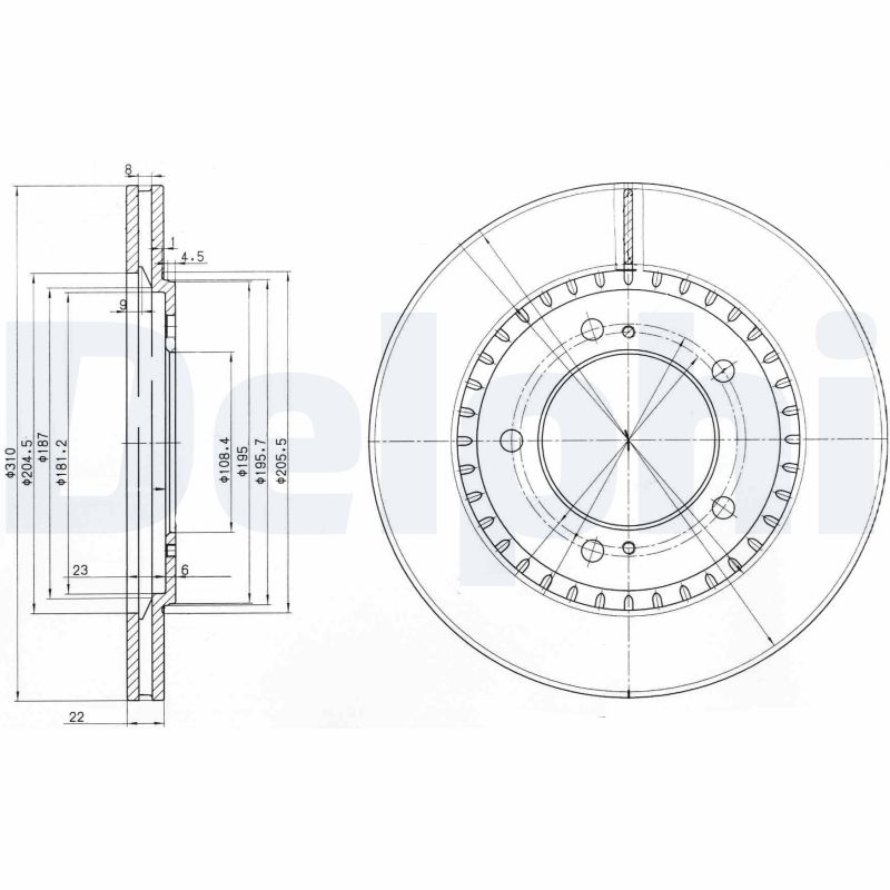 Brake Disc - BG3821 DELPHI