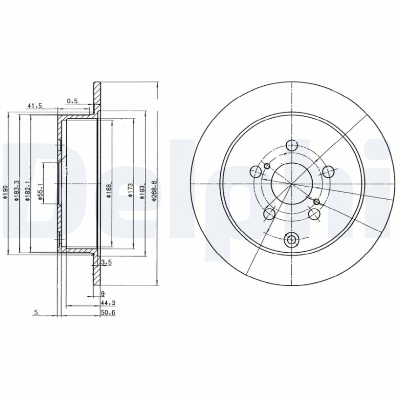 Brake Disc - BG3822 DELPHI
