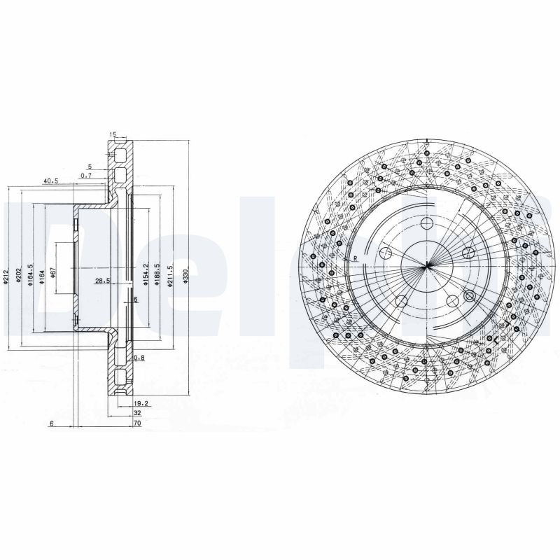 Brake Disc - BG3827 DELPHI