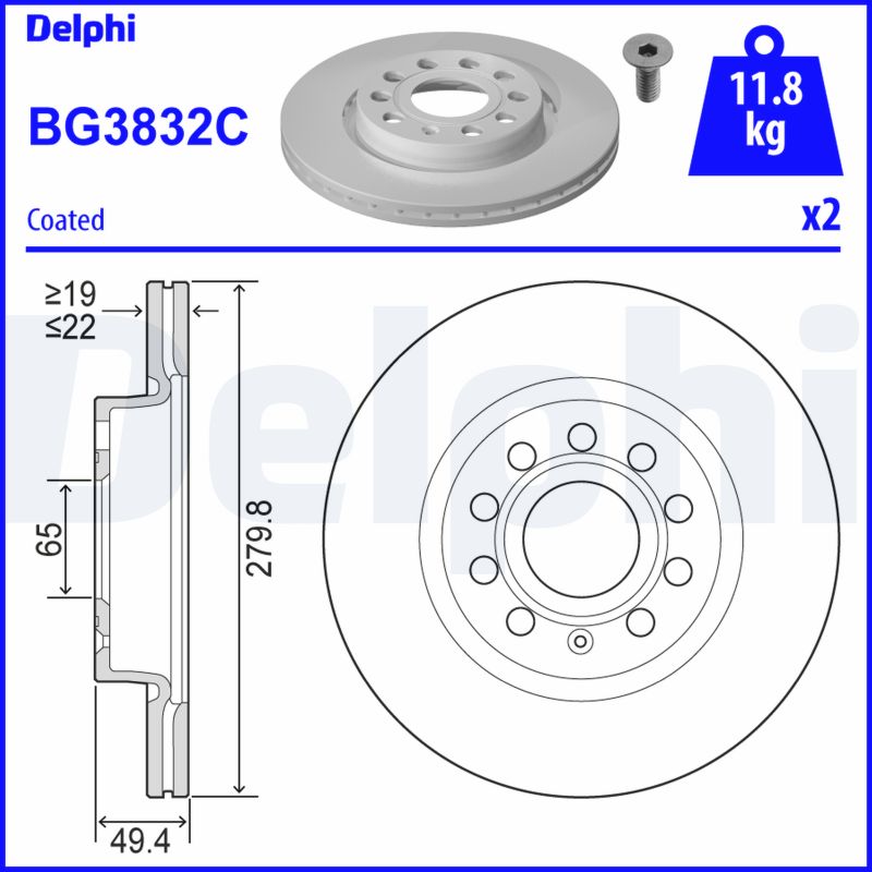 Discofreno - BG3832C DELPHI