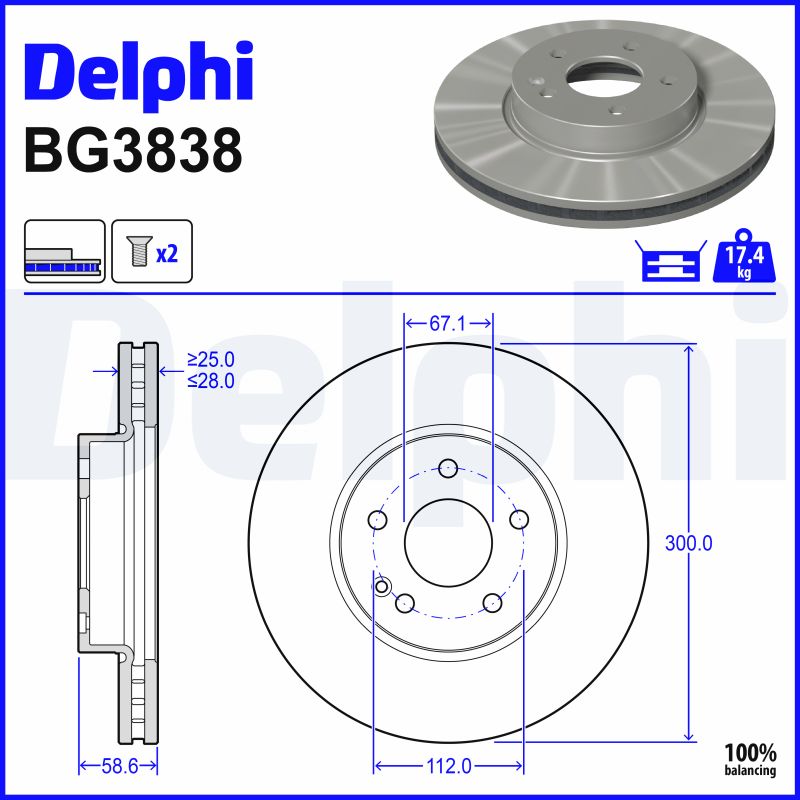 Discofreno - BG3838 DELPHI