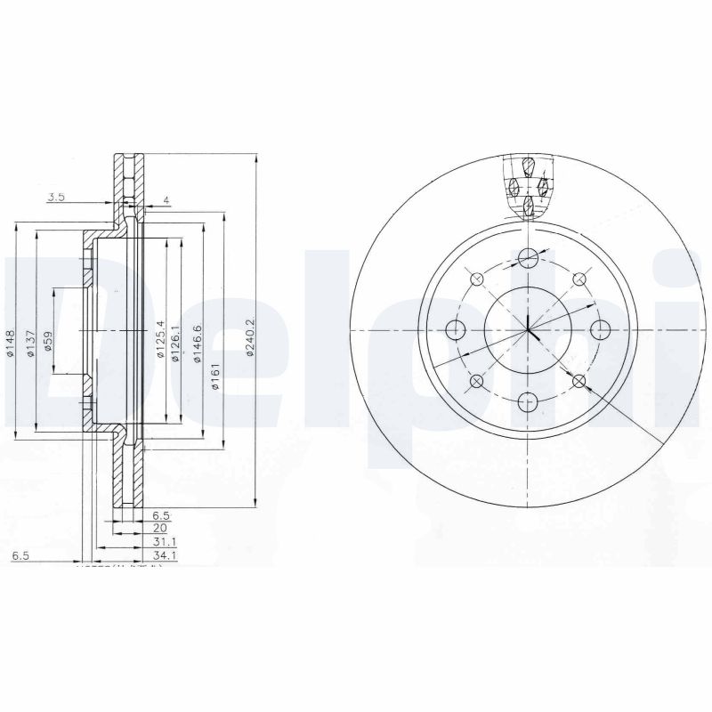 Brake Disc - BG3839 DELPHI