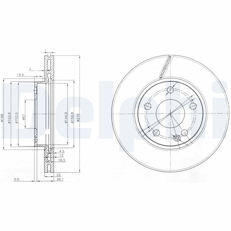 Brake Disc - BG3845C DELPHI