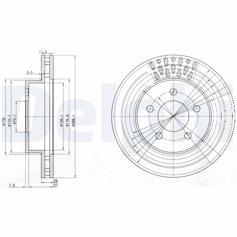 Brake Disc - BG3846 DELPHI