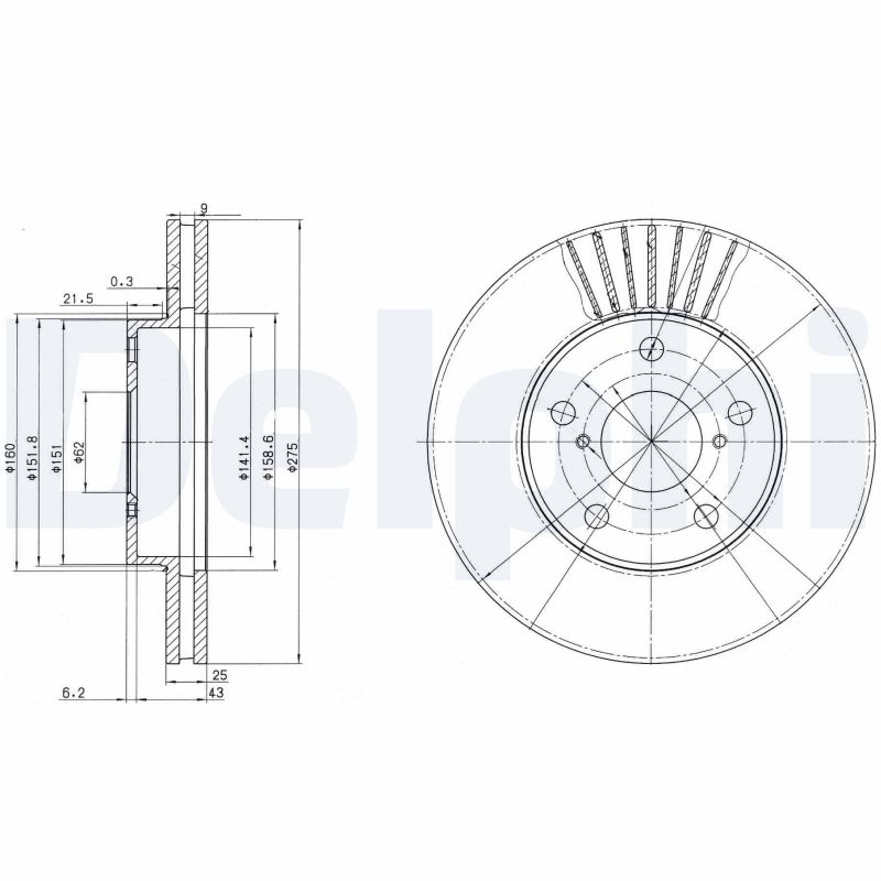 Discofreno - BG3856 DELPHI