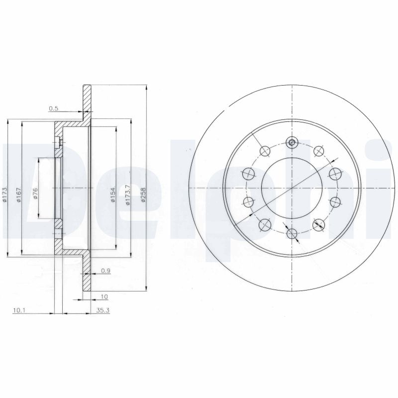 Brake Disc - BG3862 DELPHI