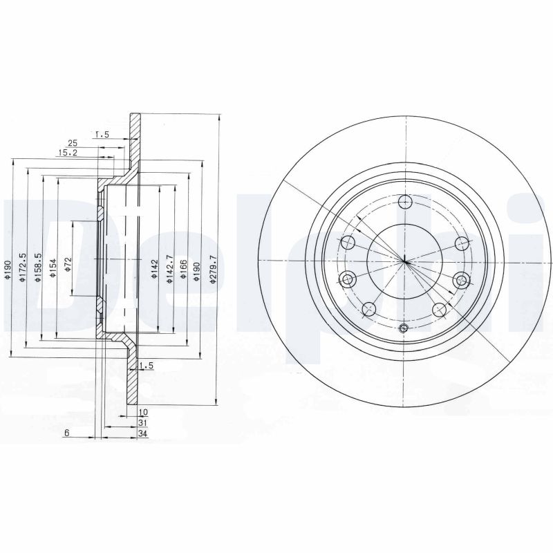 Brake Disc - BG3875C DELPHI