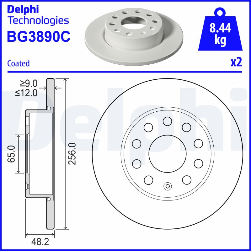 Brake Disc - BG3890C DELPHI