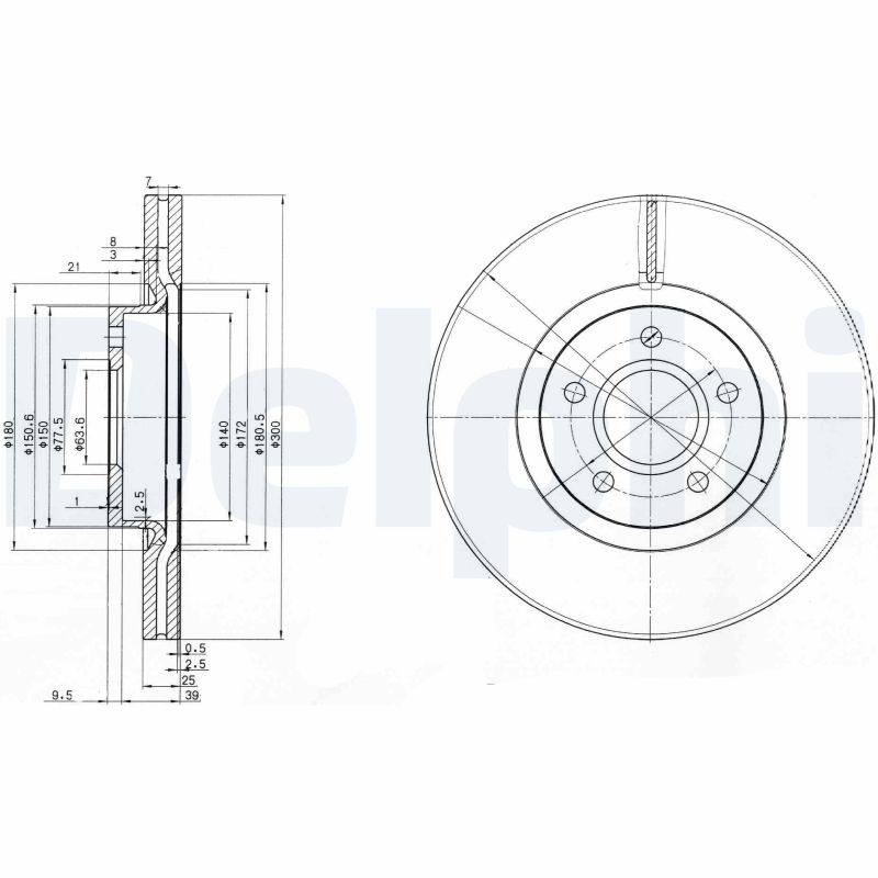 Brake Disc - BG3895C DELPHI