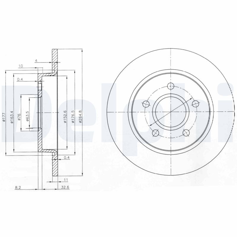 Brake Disc - BG3896 DELPHI