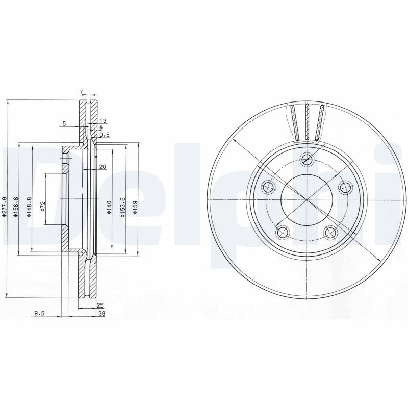 Brake Disc - BG3927 DELPHI