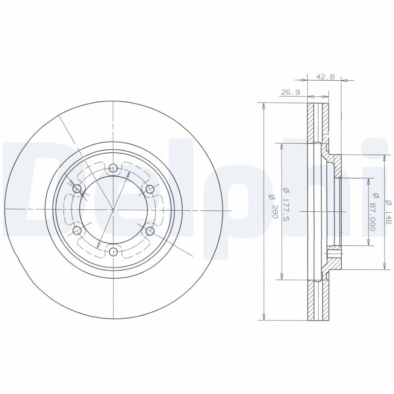 Brake Disc - BG3936 DELPHI