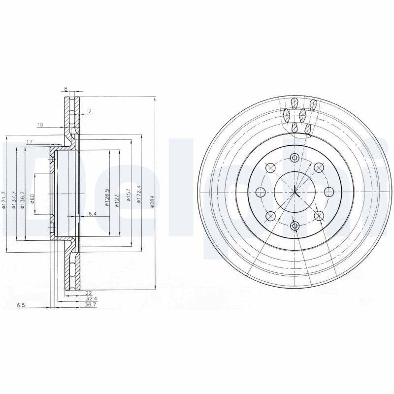 Brake Disc - BG3944 DELPHI