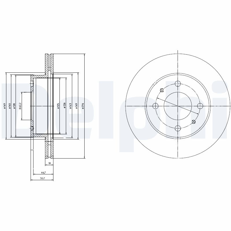 Brake Disc - BG3946 DELPHI