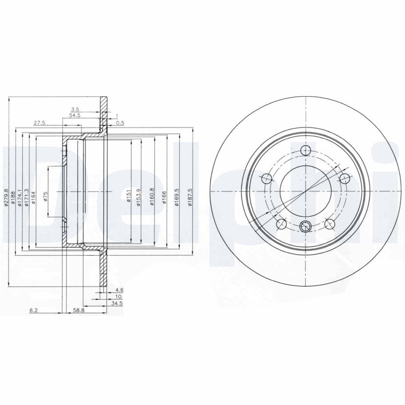 Brake Disc - BG3948C DELPHI