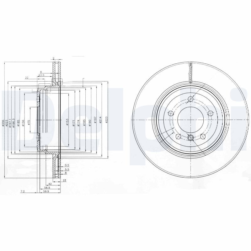 Brake Disc - BG3961 DELPHI