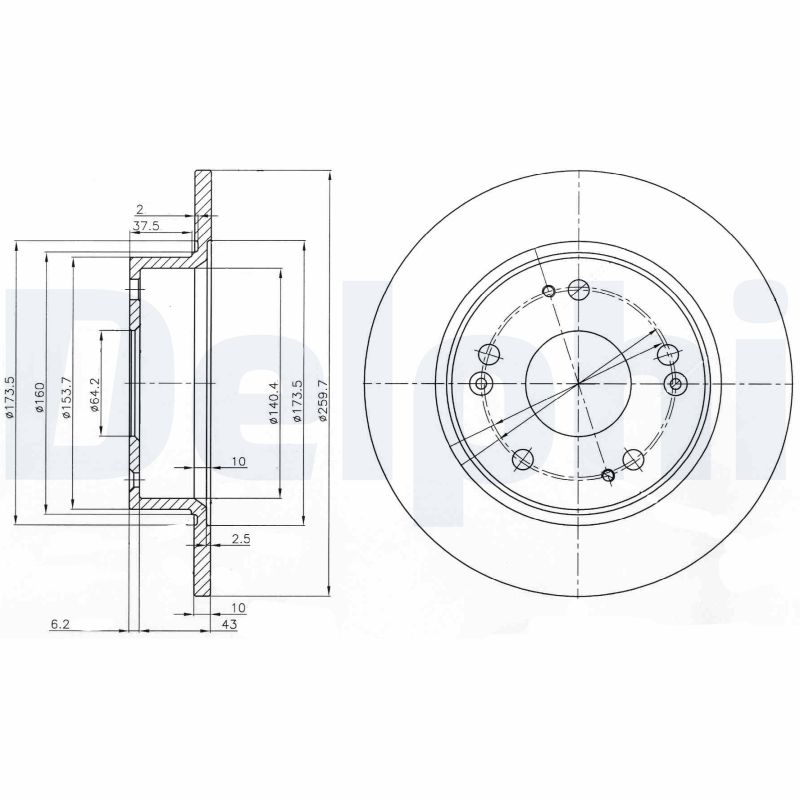 Brake Disc - BG3964 DELPHI