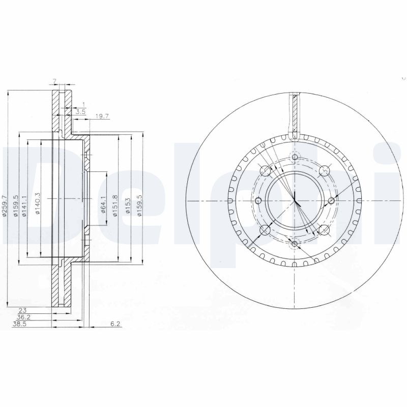 Brake Disc - BG3965 DELPHI