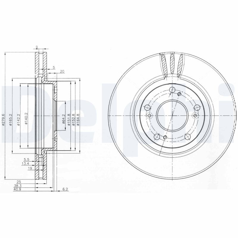 Brake Disc - BG3977 DELPHI