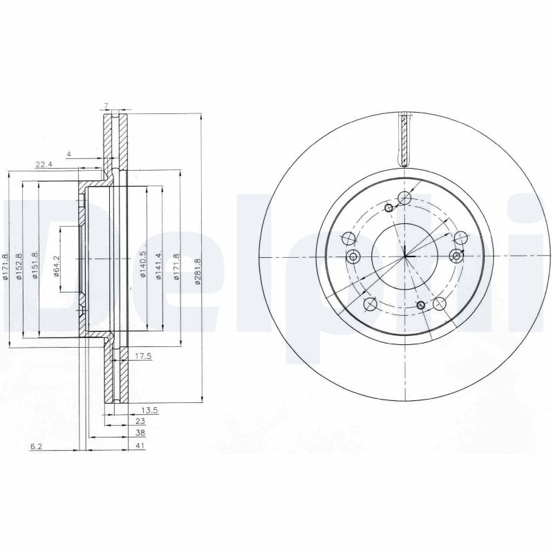Brake Disc - BG3980C DELPHI