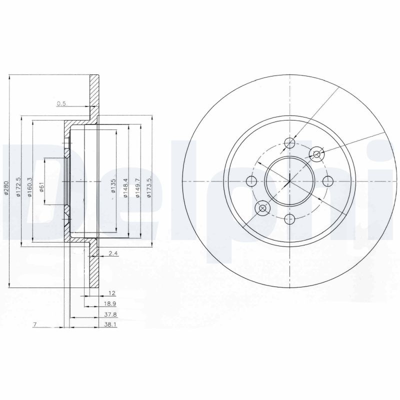 Brake Disc - BG3992 DELPHI