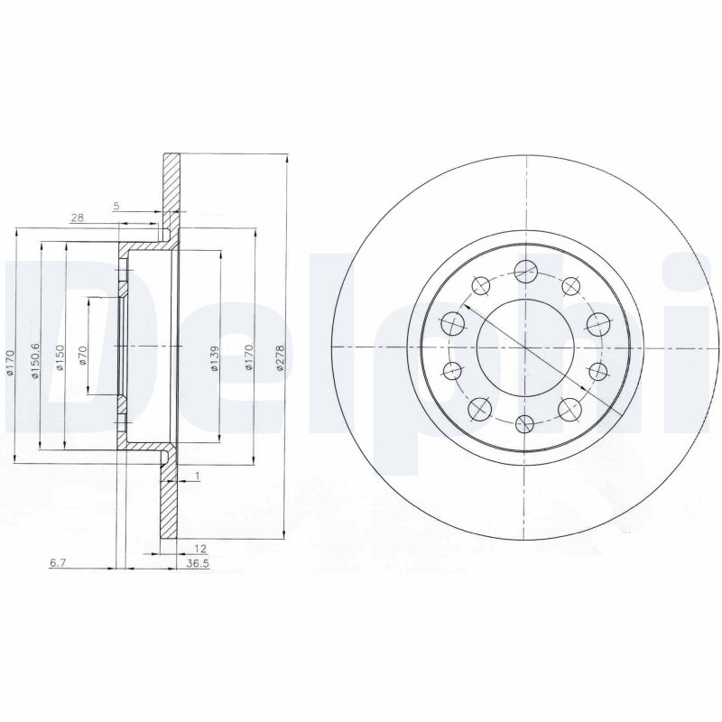 Brake Disc - BG3994 DELPHI