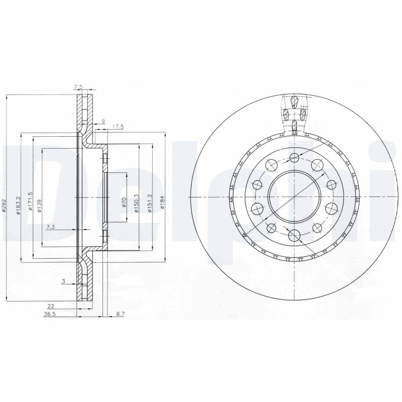 Brake Disc - BG3995 DELPHI