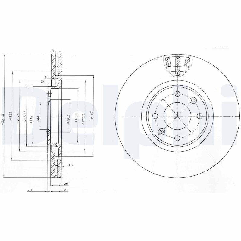 Brake Disc - BG4002 DELPHI