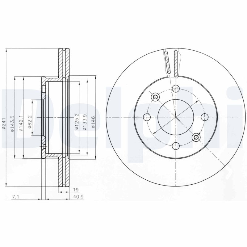 Brake Disc - BG4009 DELPHI