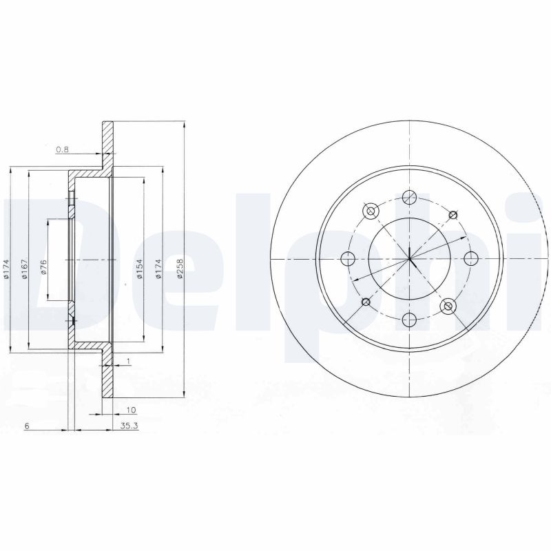 Brake Disc - BG4017 DELPHI